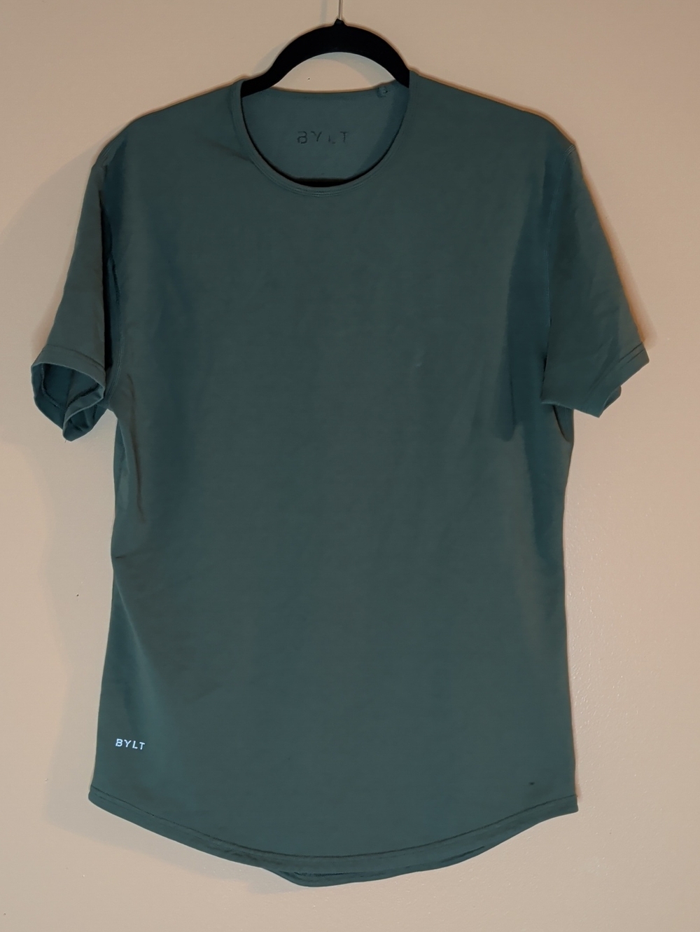 BYLT Mens Premium Basics Drop-Cut Lux Shirt Green Size Medium